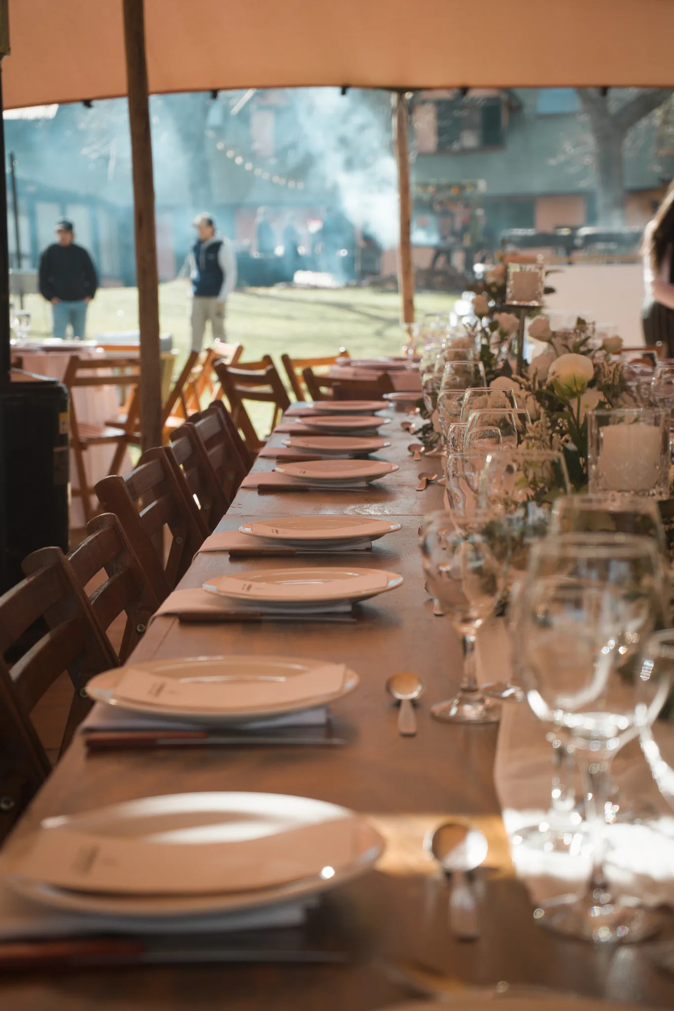 Casamiento elegante al aire libre en estancia